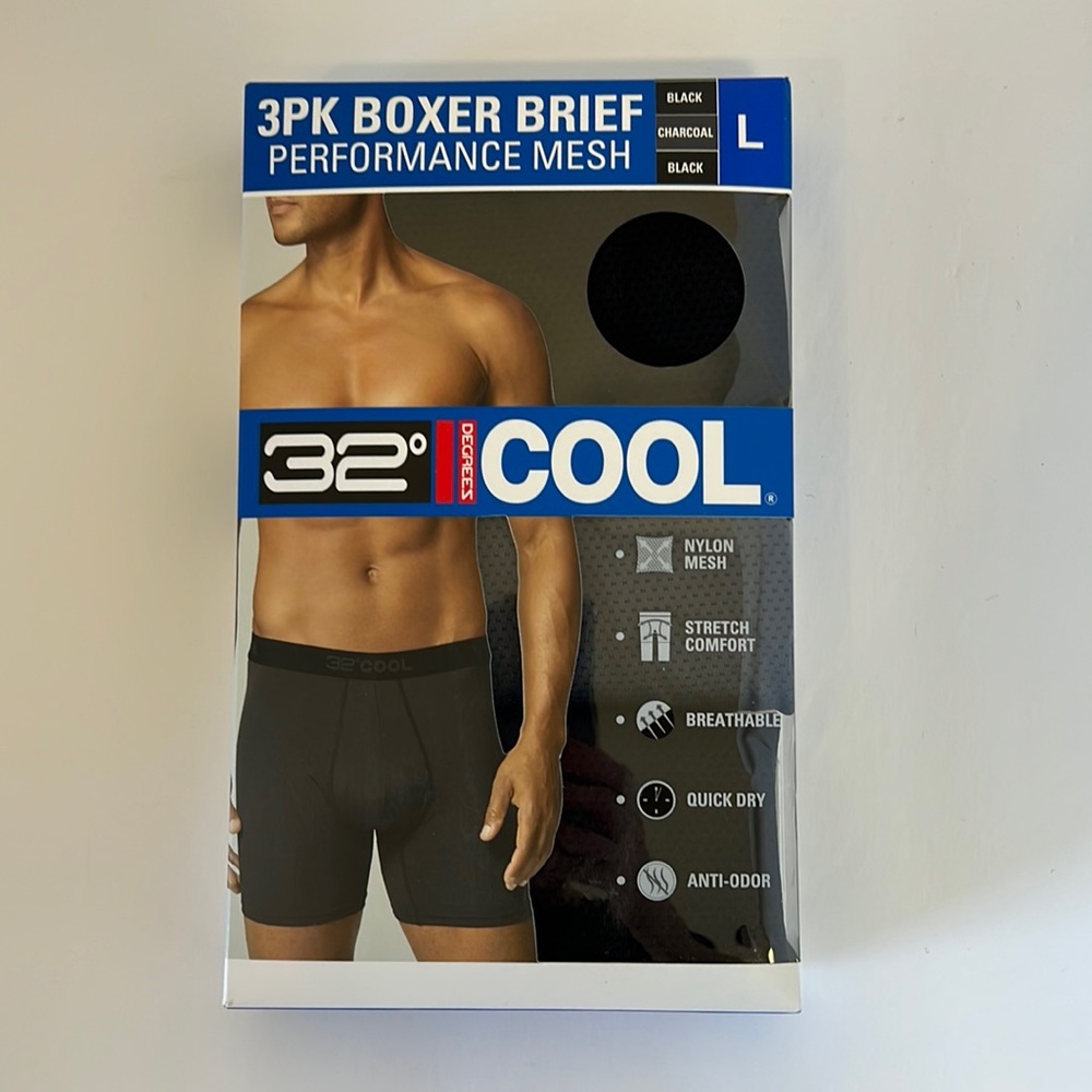 32 Degrees Cool mens boxer briefs 3 pack